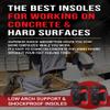 2 Packs of Work Pro Comfort Insoles - Shock Absorption - Low Arch - Cushioning Anti Fatigue Shoe Insert Men Women - Non-Slip - Soft Comfortable Work Boot Insoles - Foot Pain Relief (M, Black) view 2