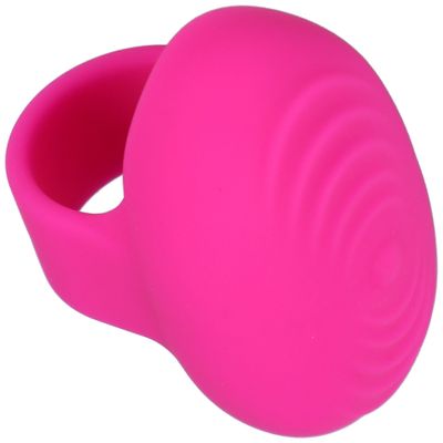 Doc Johnson Finger Vibe in a Bag - Finger Loop to Hold in Place - 10 Functions, Rechargeable, Water-Resistant, Pink - for Adults Only