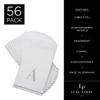 Luxe Party 56 Pack Monogram Napkins, Letter A Initial, Disposable, Premium Airlaid, Linen Feel, Decorative Table Setting, Guest Towel Napkin, White and Silver view 2