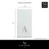 Luxe Party 56 Pack Monogram Napkins, Letter A Initial, Disposable, Premium Airlaid, Linen Feel, Decorative Table Setting, Guest Towel Napkin, White and Silver view 3