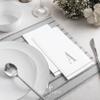 Luxe Party 56 Pack Monogram Napkins, Letter A Initial, Disposable, Premium Airlaid, Linen Feel, Decorative Table Setting, Guest Towel Napkin, White and Silver view 4