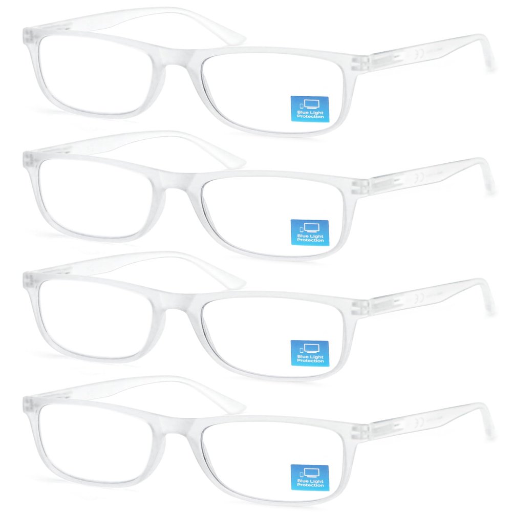 OLOMEE Clear Reading Glasses Men Blue Light Blocking Large Oversized Readers +1.75 Wide Square Cheaters W/Big Head/Large Face
