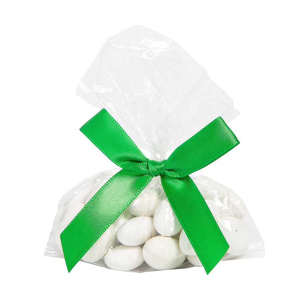 Fun Express Clear Cellophane Bags with Green Bow Small Kit Assortment May Vary