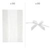Fun Express Cellophane Bags Clear with White Bow Small Kit Bulk 100 Pc view 2