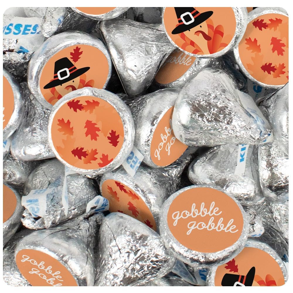 170 Pcs Thanksgiving Candy Party Favor Kisses Chocolate (1.7 lb) - Turkey