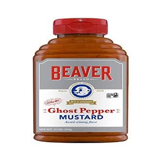 Beaver Ghost Pepper Mustard, 13 Ounce Squeeze Bottle (Pack of 3)