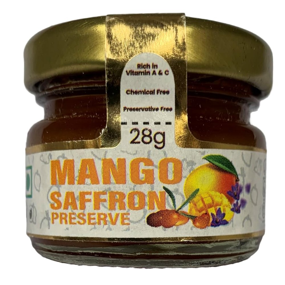 MEDINAURAL || Mango Saffron Preserve Jam Natural And Homemade,28G (0.987671Ounces)