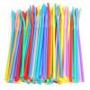 100 Pcs Colorful Flexible Plastic Straws,Disposable Long Bendy straws.(0.23''diameter and 10.24"long) view 1