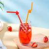 100 Pcs Colorful Flexible Plastic Straws,Disposable Long Bendy straws.(0.23''diameter and 10.24"long) view 4