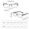 Reading Glasses Men 3 Pack, +2.5 Spring Hinge Computer Reading, +2.0 Rectangular Full Frame Eyeglasses(C,+1.5) view 2