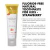 Elixir by Coc March Kids Toothpaste, Fluoride Free Natural Brightening Toothpaste for Sensitive Teeth, Gluten Free, Strawberry Flavor, Toddler & Kids Oral Care, 5.3 oz (100g) view 2