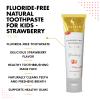Elixir by Coc March Kids Toothpaste, Fluoride Free Natural Brightening Toothpaste for Sensitive Teeth, Gluten Free, Strawberry Flavor, Toddler & Kids Oral Care, 5.3 oz (100g) view 3
