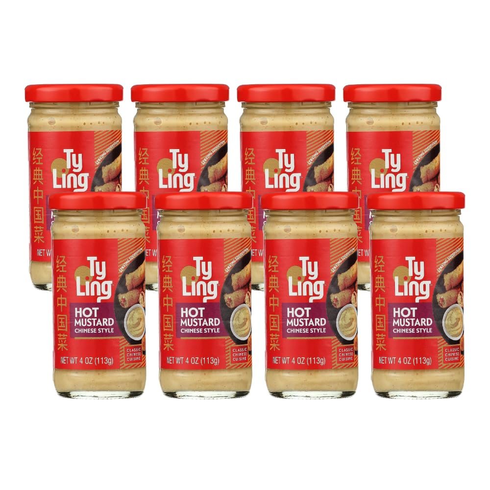 Ty Ling Mustard Chinese Hot, 1 ct. 4 Ounce (Pack of 8)