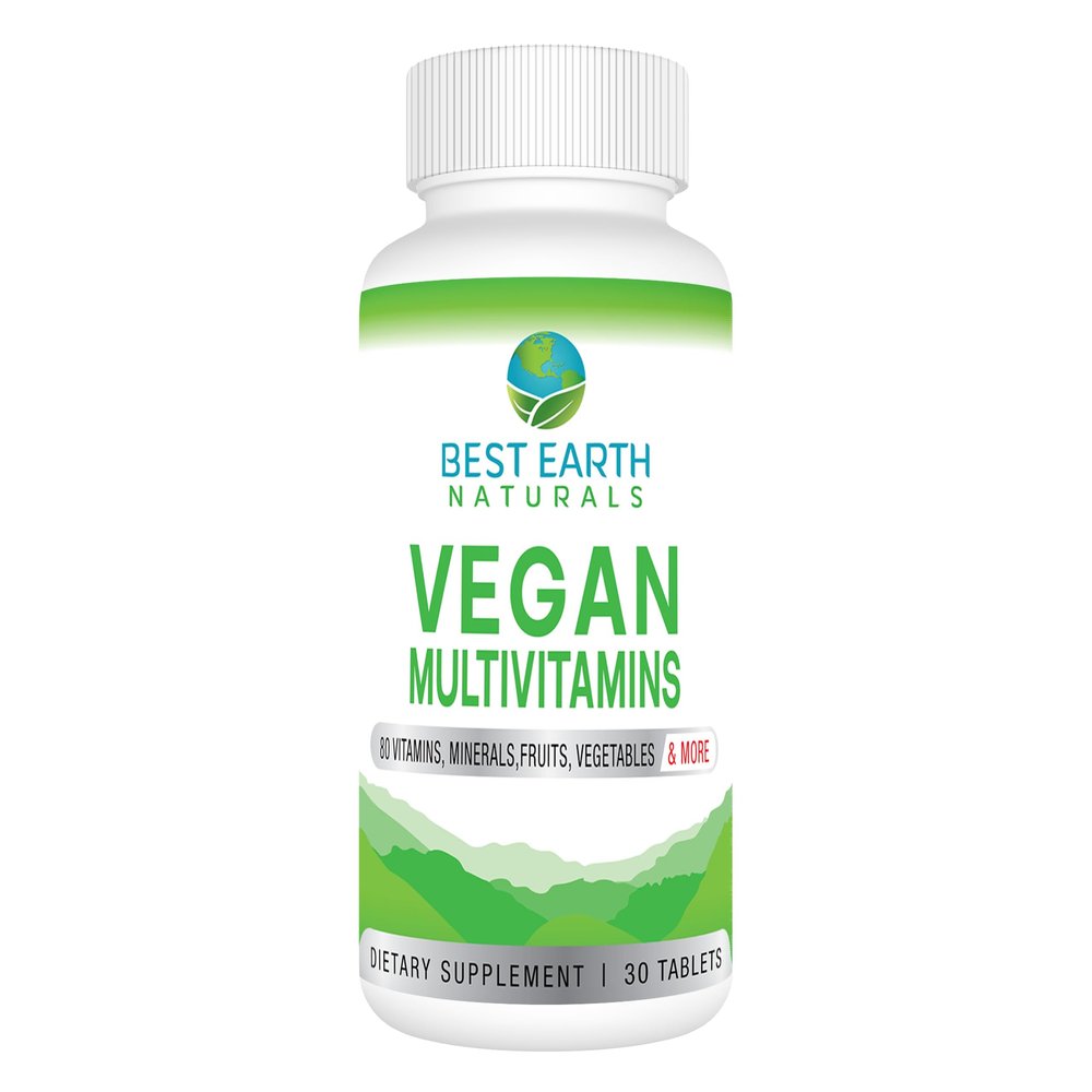 Best Earth Naturals Vegan Multivitamins with 80 Key Nutrients for Well-Being and Vitality 30 Count