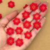 12 Mini Icing Poinsettias by Simply Sucr | Royal Icing Christmas Flower Decorations | Edible Holiday Cupcake Toppers (All Red, 36 Flowers) view 1