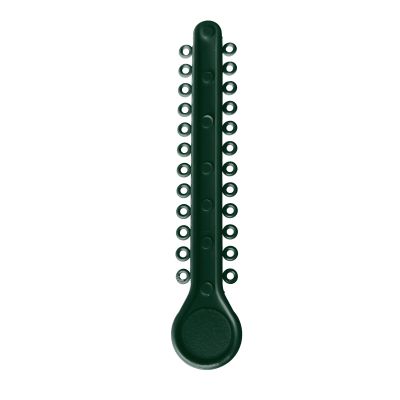 Orthodontic Ligature Ties 42 Keys/24 Donuts 1008pcs-Low Friction Technology, Latex Free, Medical grade polyurethane-.060 Inner/.125 Outer Diameter-Made in USA-Orthodentalusa Corp (Dark Green)