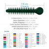 Orthodontic Ligature Ties 42 Keys/24 Donuts 1008pcs-Low Friction Technology, Latex Free, Medical grade polyurethane-.060 Inner/.125 Outer Diameter-Made in USA-Orthodentalusa Corp (Dark Green) view 2