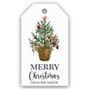 Christmas Tree Tags Personalized Set of 24 Christmas Gift Cardstock Hang Tags view 1
