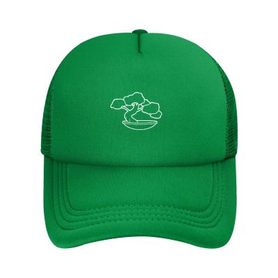 Bonsai Tree Hat Funny Gift Baseball Cap for Men Women Trucker Green