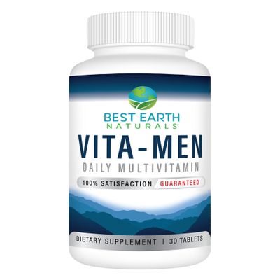 Best Earth Naturals Vita-Men Daily Multivitamin and Mineral Formula for Wellness and Vitality Support 30 Tablets