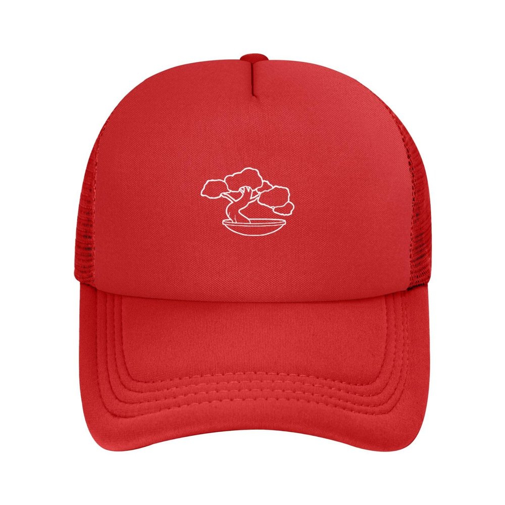 Bonsai Tree Hat Funny Gift Baseball Cap for Men Women Trucker Red