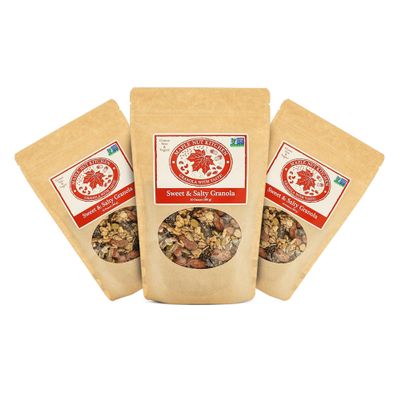 Maple Nut Kitchen Sweet & Salty Granola  3 Pack | Gluten-Free Granola with Maple-Roasted Almonds, Dark Chocolate, Pumpkin Seeds & Cherries | Crunchy Oats | Low Sugar, Healthy Breakfast Cereal