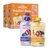 Little Brainiac Variety Pack Breakfast Blend Organic Fruit & Oat Toddler Pouches, Banana Apple & Apple Berry Oat with Omega-3s DHA/EPA & Choline, Clean Label, BPA-Free, Non-GMO, 3.5 oz, Pack of 12 view 1