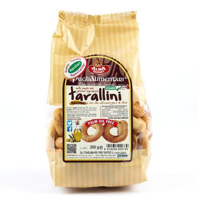 Alma Gourmet Traditional Tarallini Pugliesi Imported From Italy - Italian Taralli With Extra Virgin Olive Oil - Authentic Apulian Specialty - Vegan - 8.8oz (250g) - Pack of 3