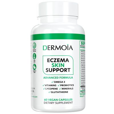 DERMOIA Eczema Supplements - Formulated Dyshidrotic Eczema Pills for Adults - Providing Eczema Relief, Targeting the Intervention of Eczema, Irritated Dry Skin, and Enhanced with Psoriasis Supplements
