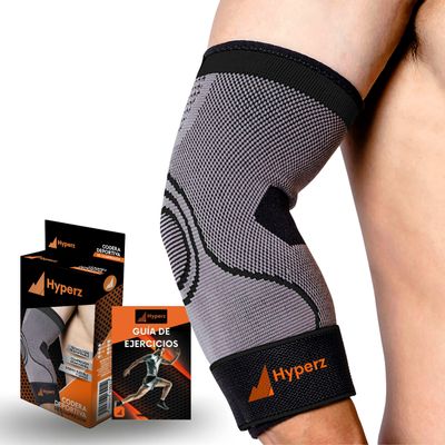 Hyperz - Compression Sports Elbow Brace, Gym Elbow Support for Weightlifting, Orthopedic Compression Elbow Brace Adjustable Non-Slip Breathable for Men and Women, Multi-Size, Elbow Forearm, Elbow Support, Epicondylitis, Tendonitis, Elbow Brace for Gy