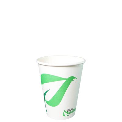 10 oz Compostable Paper Cups - Biodegradable Disposable White Paper Coffee Cups PLA Lined - Eco-friendly Hot and Cold Drinking Cups for Travel, Picnic, Party and Events (400)