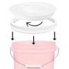 House Naturals 2 Gallon Pink Food Grade BPA Free Made in USA Bucket with Screw On White Lid - Pack of 3 view 4