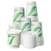 10 oz Compostable Paper Cups with White Flat Lids - Biodegradable Disposable White Paper Coffee Cups PLA Lined - Eco-friendly Hot and Cold Drinking Cups (400) view 1