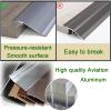 SAGIDAR Metal Threshold Ramps for Doorways, Aluminum Floor Transition Threshold Strip, Transition Board Self Adhesive, Width 10cm, Carpet Edge Strip Multicolor view 4