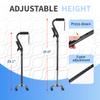 LIXIANG Quad Canes for Women, Adjustable Walking Sticks for Right or Left Handed Men & Women and Seniors,Walking Cane with Ergonomic Handle Ever and Graceful 4-Pronged Base for Extra Stability view 3