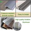 SAGIDAR Metal Threshold Ramps for Doorways, Aluminum Floor Transition Threshold Strip, Transition Board Self Adhesive, Width 10cm, Carpet Edge Strip Multicolor view 4