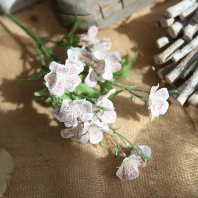 Sunnyskar 10PCS Buttely Orchid Silk Artificial Flowers Bouquet A Bunch Phalaenopsis Christmas Year Decoration Wedding Home Decor - (Color: 4)