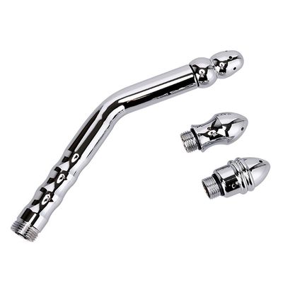 3PCS Mental Shower Enema Douche Nozzles Anal Enema Colon Cleanse Shower Hose Attachment Cleaner for Women Men Gay