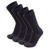 4 Pairs of Diabetic Extra Thick Warm Cotton Socks, Triple Cushioned Crew Slipper Socks (Black, Size 10-13) view 1