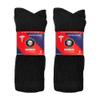 4 Pairs of Diabetic Extra Thick Warm Cotton Socks, Triple Cushioned Crew Slipper Socks (Black, Size 10-13) view 4
