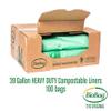 33 Gallon Heavy Duty BioBag The Original Compostable Food Scrap Commercial Gallon Bags, 100% Compostable Certified (Made In USA) (100 Count) view 2