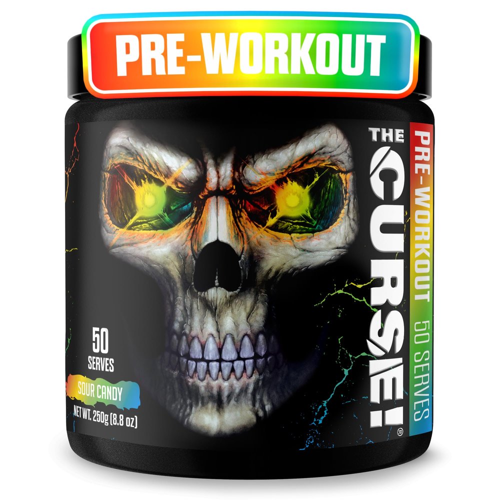 JNX SPORTS The Curse! Sour Candy Pre Workout Powder with Creatine  Extreme Energy Preworkout for Men & Women  50 Servings  L Citrulline, Beta Alanine & Caffeine for Pump, Strength & Focus