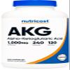 Nutricost AKG Alpha Ketoglutaric Acid Supplement 1,000 mg, 240 Capsules, 120 Servings Per Bottle - Powerful Precursor to Glutamine & Arginine, Energy Support Supplement view 1
