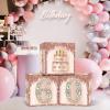 Guiruiy 3 Packs Pink Rose Gold 60th Birthday Balloon Boxes, 10.6 x 10.6 x 10.6 inches, Happy 60th Birthday Decorations for Women view 4