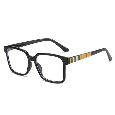 PARWANA Blue Light Blocking Reading Glasses Anti Eyestrain Eyewear Square Computer Readers TR Frame Retro Flat Light Mirror (Color : Black, Size : +300)