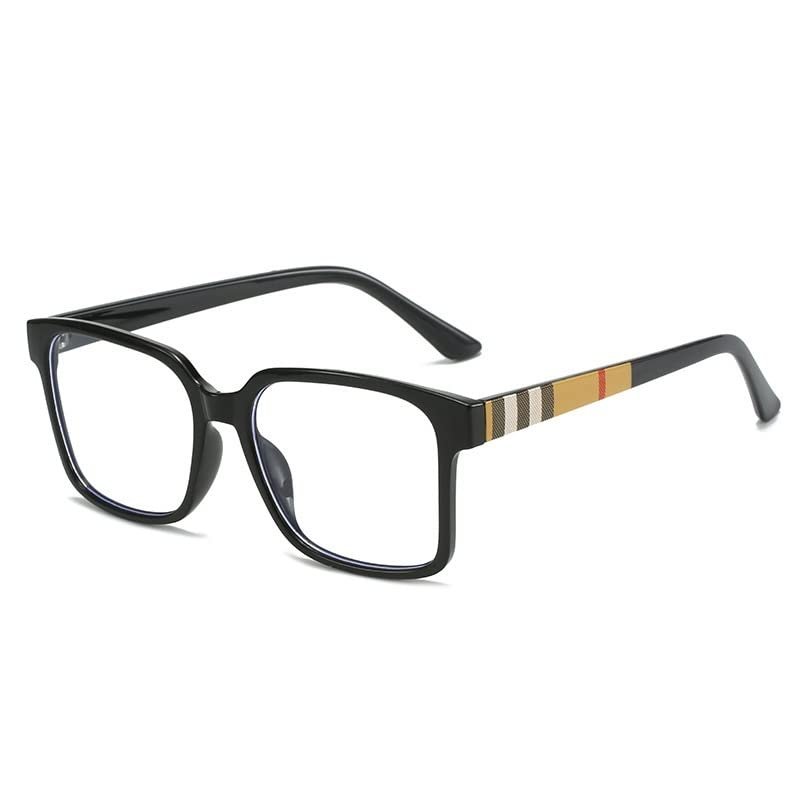 PARWANA Blue Light Blocking Reading Glasses Anti Eyestrain Eyewear Square Computer Readers TR Frame Retro Flat Light Mirror (Color : Black, Size : +300)