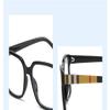 PARWANA Blue Light Blocking Reading Glasses Anti Eyestrain Eyewear Square Computer Readers TR Frame Retro Flat Light Mirror (Color : Black, Size : +300) view 4
