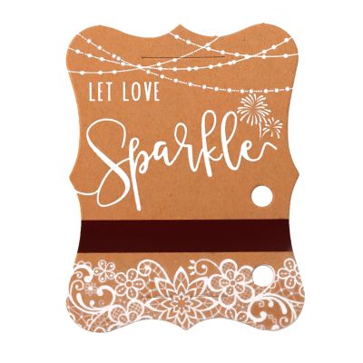100PCS Kraft Wedding Send-Off Sparkle Tags with Match Holder and Striker, Rustic White laceLet Love Sparkle Decor Craft Paper Sleeves for Ceremony Grand Exit, Parties, Graduation Favors, Engagement
