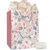 AMROSE Large 13'' Gift Bag withTissue Paper and Card, Recyclable Paper Gift Bag for Birthdays, Mother's Day, Wedding, Engagement, Christmas, Parties and More,Watercolor Floral view 1