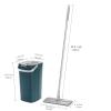 Mop and Bucket with Wringer Set, Mops for Floor Cleaning Separates Dirty and Clean Water, Stainless Steel Handle Large Flat Mop for Hardwood, Laminate, Tile, Vinyl(Blue,6 mops) view 3